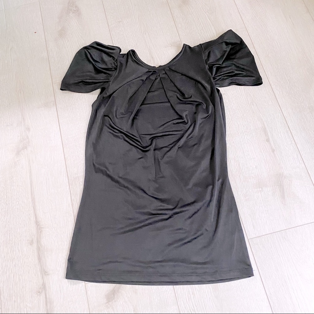 Vintage 90’s Black Dressy Top w/ Open Back